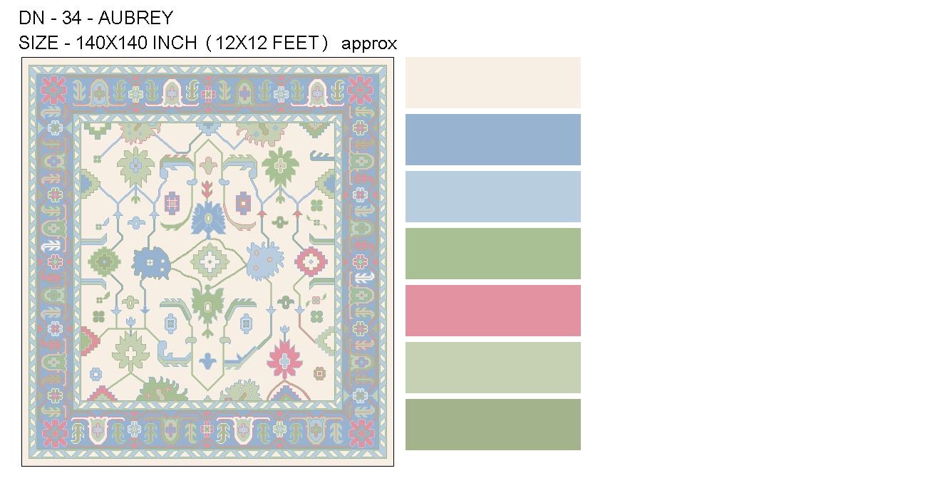 1.6x1.6 feet Custom Rug Sample - Exactly same color as per CAD (Copy)